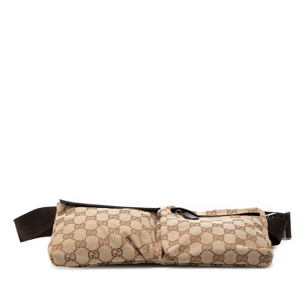 Pre-Loved Gucci GG Canvas Double Pocket Belt Bag - Picture 3 of 8